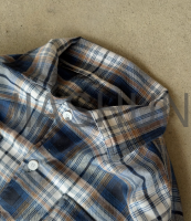 Oversized Boxy Heavyweight Flannel Plaid Button-Up Shirt