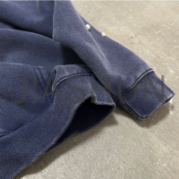Acid Wash Vintage Terry Cotton Oversized Boxy Fit Zip-Up Hoodie