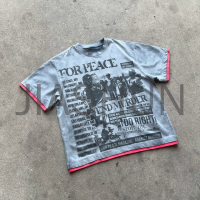 Oversized Boxy T-Shirt with Graphic Digital Print