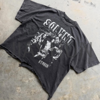 Graphic Vintage Wash Distressed Ripped Oversize T-Shirt