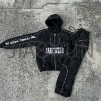 Waterproof Zip-Up Polyester Nylon Windbreaker Tracksuit