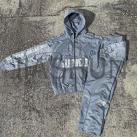 Waterproof Zip-Up Polyester Nylon Windbreaker Tracksuit