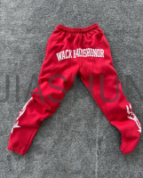 Red Baggy Cropped Sweat Suit with All Print