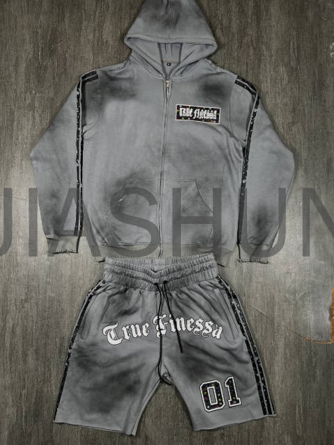 Custom Hoodie Set · Vintage wash · Embroidery