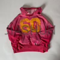 Distressed Oversized French Terry Hoodie Screen Print