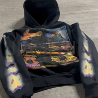 500 gsm Heavyweight Vintage Washed Hoodie with DTG Print
