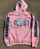 Washed Oversized Baggy Zip Hoodie with 3D Embroidery Patch