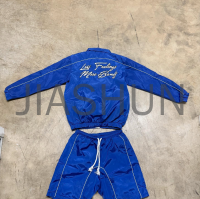 Polyester Cotton Printed Two-Piece Zip-Up Tracksuit