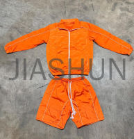 Polyester Cotton Printed Two-Piece Zip-Up Tracksuit