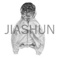 Vintage Camo Distressed Oversize Reversible Zip-Up Hoodie
