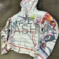 Heavyweight Washed Oversized Drop Shoulder Full-Zip Hoodie DTG Print