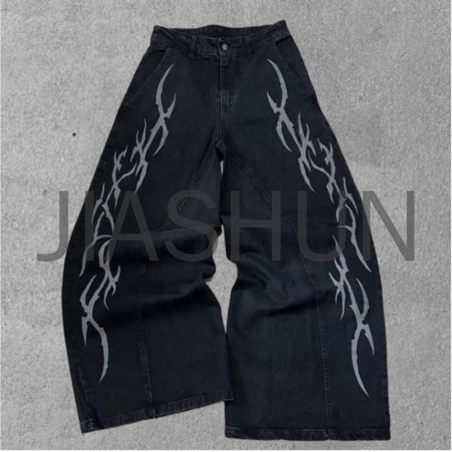 Custom Washed Denim · Vintage wash · Screen print