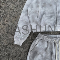 320g Stone Washed French Terry Hoodie and Sweatpants Set