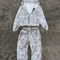 320g Stone Washed French Terry Hoodie and Sweatpants Set