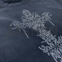 Heavyweight Cotton Vintage Acid Wash Oversized Cropped T-Shirt