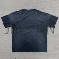 Heavyweight Cotton Vintage Acid Wash Oversized Cropped T-Shirt