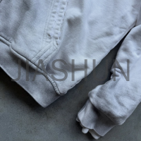 500 gsm Dirty Washed Boxy Oversized Zip-Up Hoodie