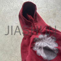 Vintage Wash Distressed Heavyweight Hoodie with Digital Print