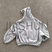 Heavyweight Flannel Boxy Fit Reversible Double Zipper Hoodie