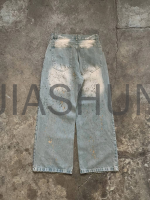 Oversize Vintage Wash Distressed Baggy Jeans