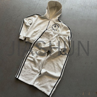 Side Stripe Embroidery Zip-Up Tracksuit Set