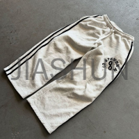 Side Stripe Embroidery Zip-Up Tracksuit Set
