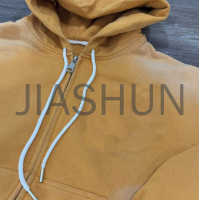 Washed Distressed Oversized Cotton Zip-Up Hoodie with Print