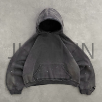 Windproof Vintage Acid Wash Oversized Hoodie