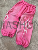 Loose Fit Vintage Wash Spray Distressed Jogger Sweatpants