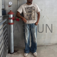 Heavy Vintage Wash Boxy Distressed T-Shirt