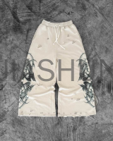 Cotton Old School Distressed Graphic Print Hoodie & Sweatpants Set