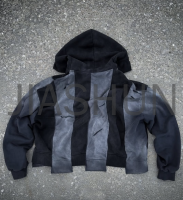 Cotton French Terry Oversized Lined Zip-Up Hoodie