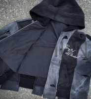 Cotton French Terry Oversized Lined Zip-Up Hoodie