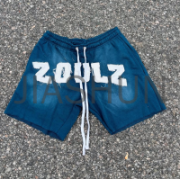 Knee Length Drawstring Shorts with Digital Printing