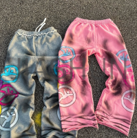 Midweight Vintage Washed Distressed Wide Sweatpants