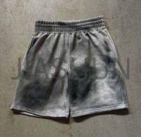 Washed French Terry Hoodie and Jogger Shorts