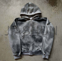 Washed French Terry Hoodie and Jogger Shorts