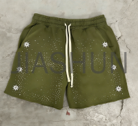 Sun Fade Washed Cotton Rhinestone Shorts