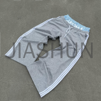 Baggy Double Waisted Trackpants with Side Stripes