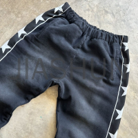 100% Cotton Heavyweight Acid Wash Jogger Sweatpants with Side Stars