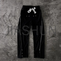 French Terry Flare Sweat Pant with Rhinestones and Rivets