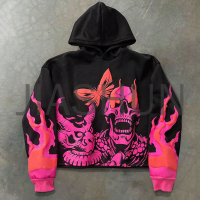 Vintage Cotton Regular Fit Hoodie with Pink 3D Letter