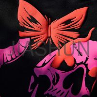 Vintage Cotton Regular Fit Hoodie with Pink 3D Letter