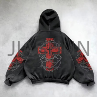 500 gsm Vintage Acid Wash Distressed Hoodie