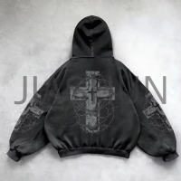 500 gsm Vintage Acid Wash Distressed Hoodie