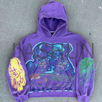 Heavyweight Cotton Terry Oversized Pullover Hoodie with DTG