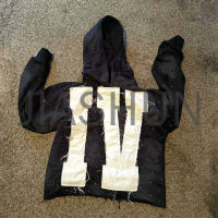 Regular Fit Hoodie with Distressed Embroidery Patch