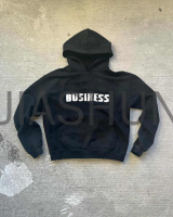 Sun Faded Acid Washed Distressed French Terry Hoodie with Applique