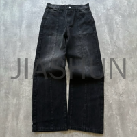 Fade Black Acid Wash Denim Jorts