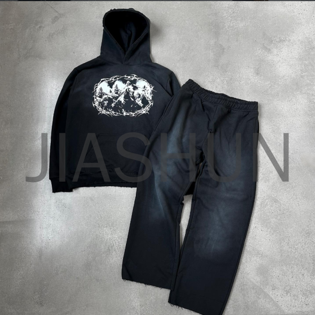 Custom Hoodie Set · Vintage wash · DTG print